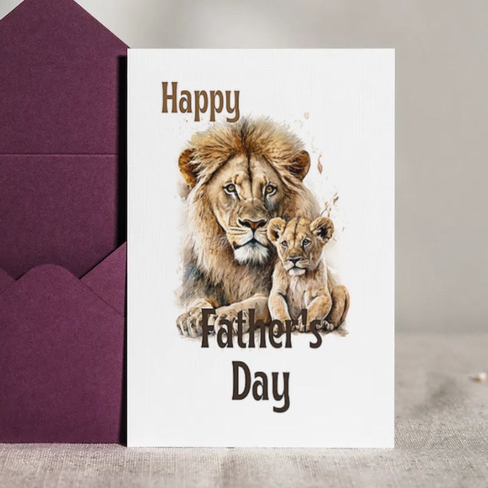 Printable Father's Day Card Lion #2