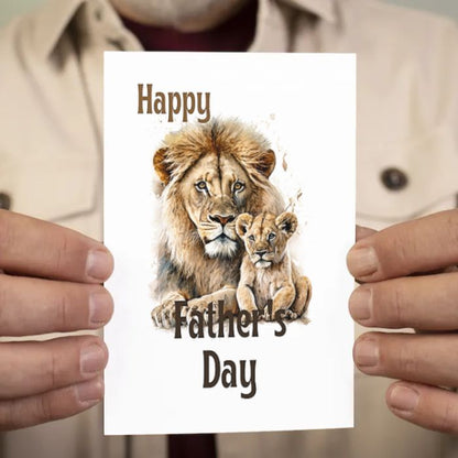 Printable Father's Day Card Lion #2