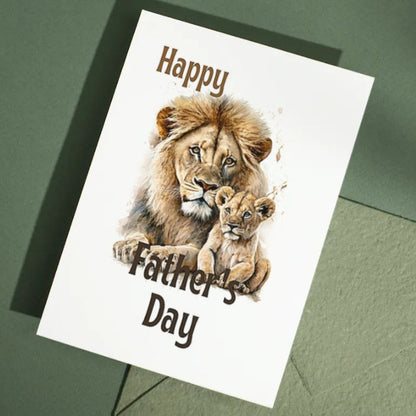 Printable Father's Day Card Lion #2