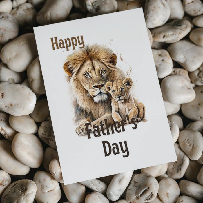 Printable Father's Day Card Lion #2