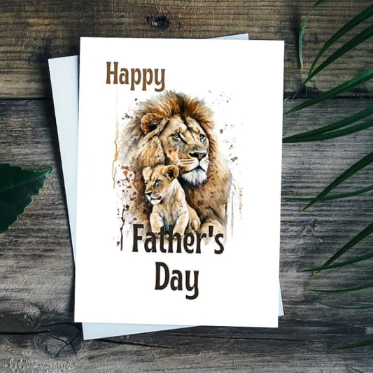 Printable Father's Day Card Lion #3