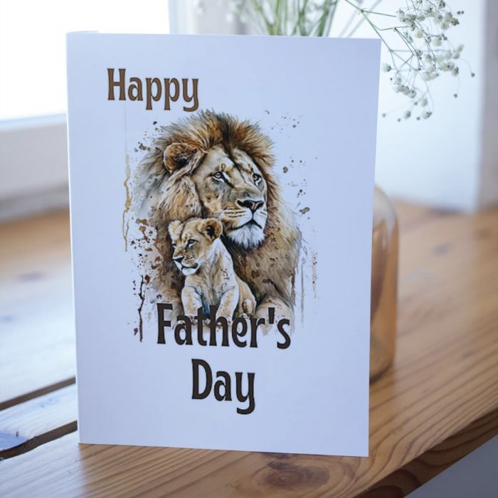 Printable Father's Day Card Lion #3