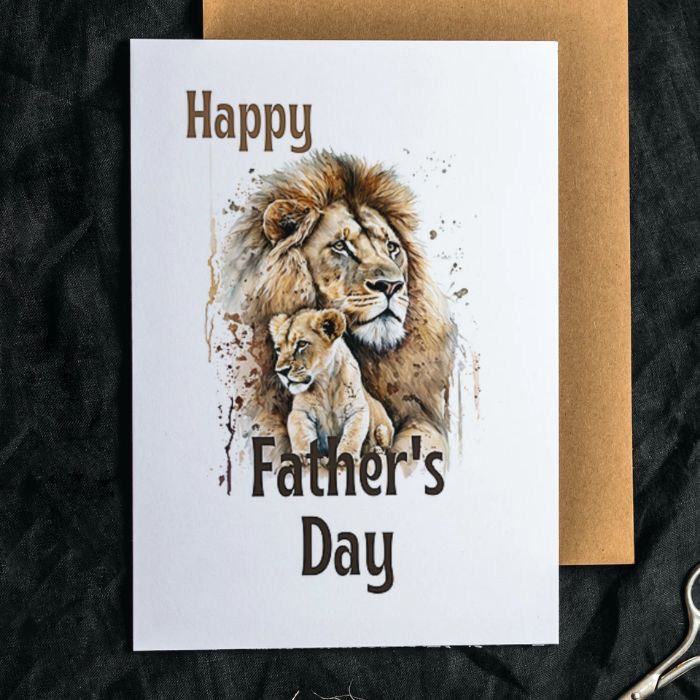 Printable Father's Day Card Lion #3