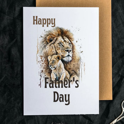 Printable Father's Day Card Lion #3