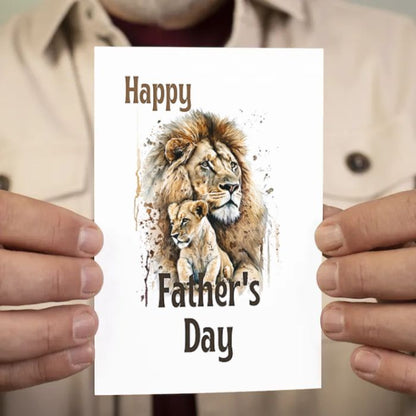 Printable Father's Day Card Lion #3