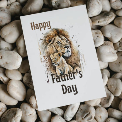 Printable Father's Day Card Lion #3