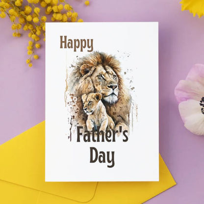 Printable Father's Day Card Lion #3