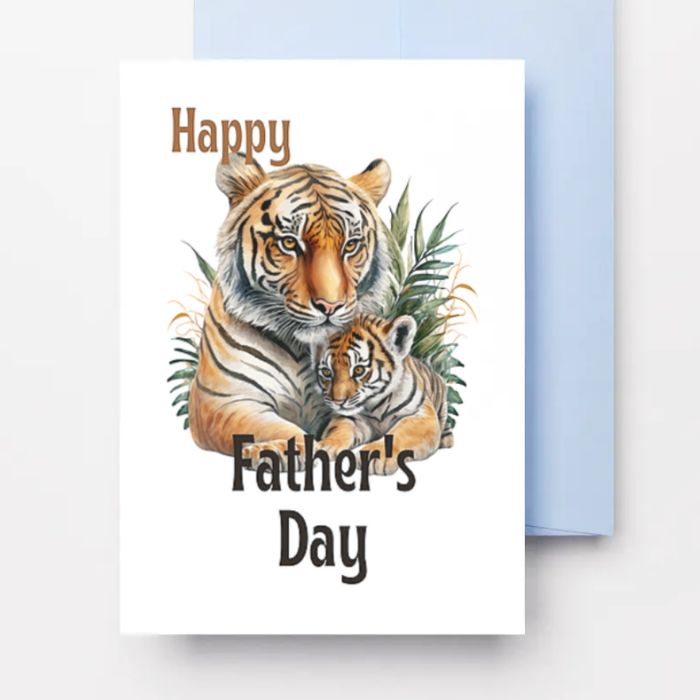 Printable Father's Day Card Tiger #1