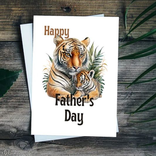 Printable Father's Day Card Tiger #1