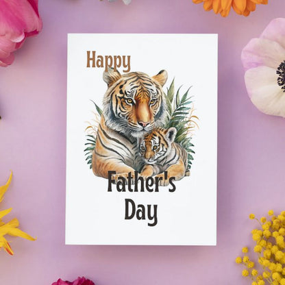 Printable Father's Day Card Tiger #1