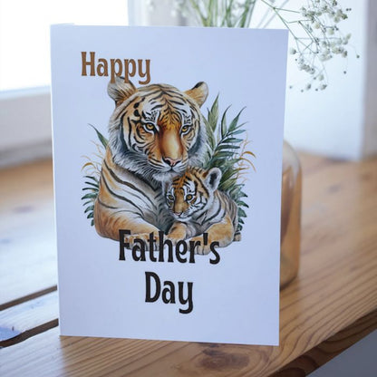 Printable Father's Day Card Tiger #1