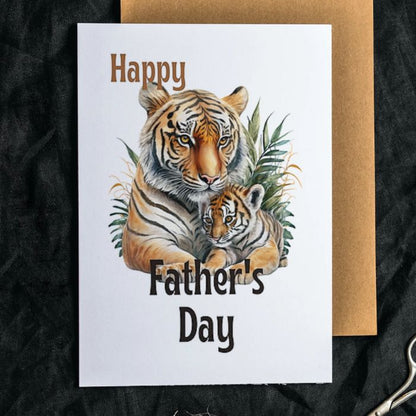 Printable Father's Day Card Tiger #1