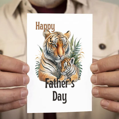 Printable Father's Day Card Tiger #1