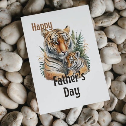 Printable Father's Day Card Tiger #1