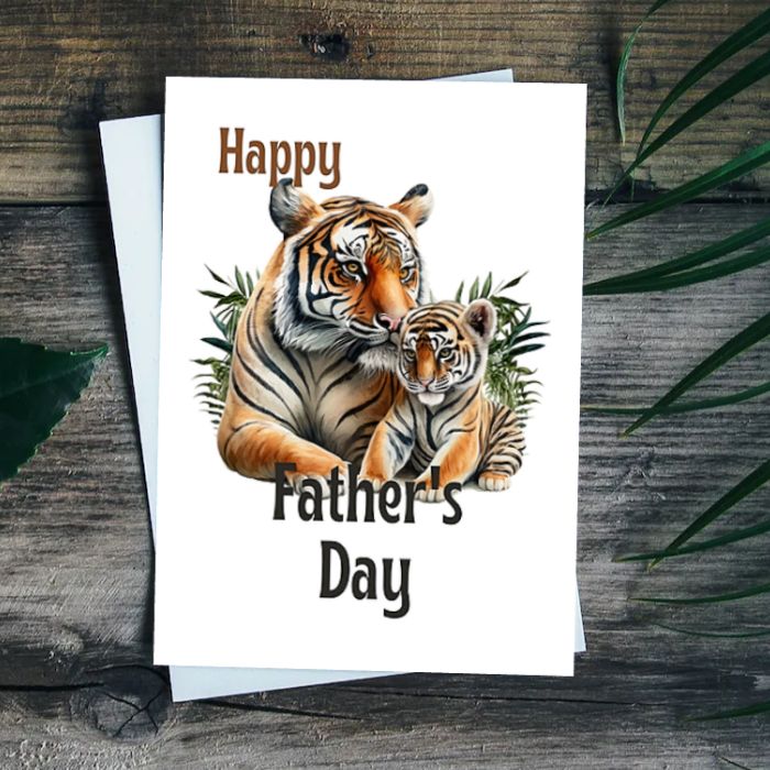 Printable Father's Day Card Tiger #2