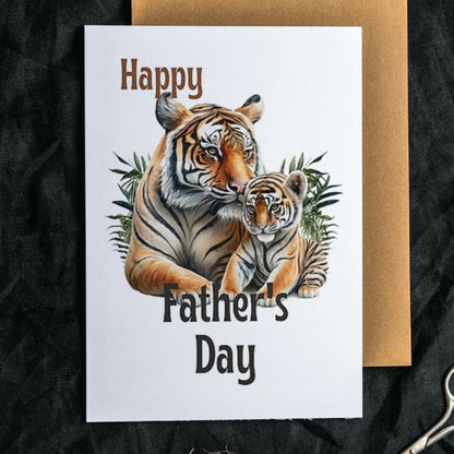 Printable Father's Day Card Tiger #2