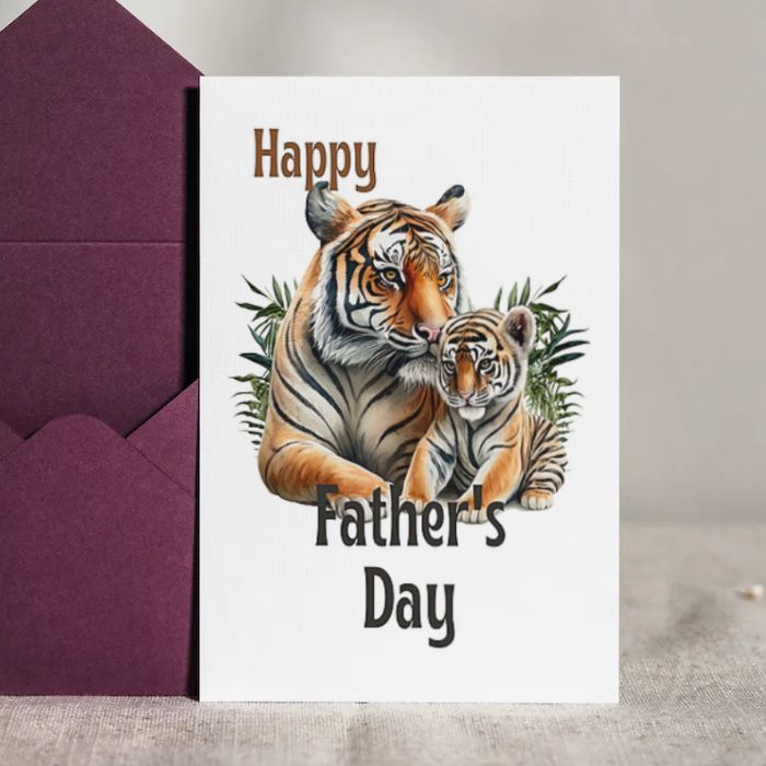 Printable Father's Day Card Tiger #2