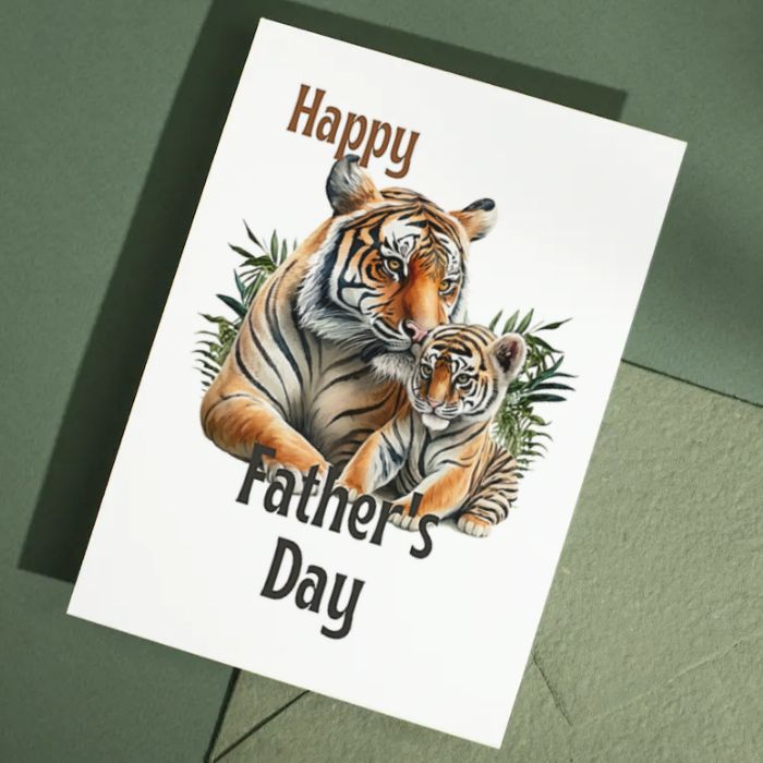 Printable Father's Day Card Tiger #2