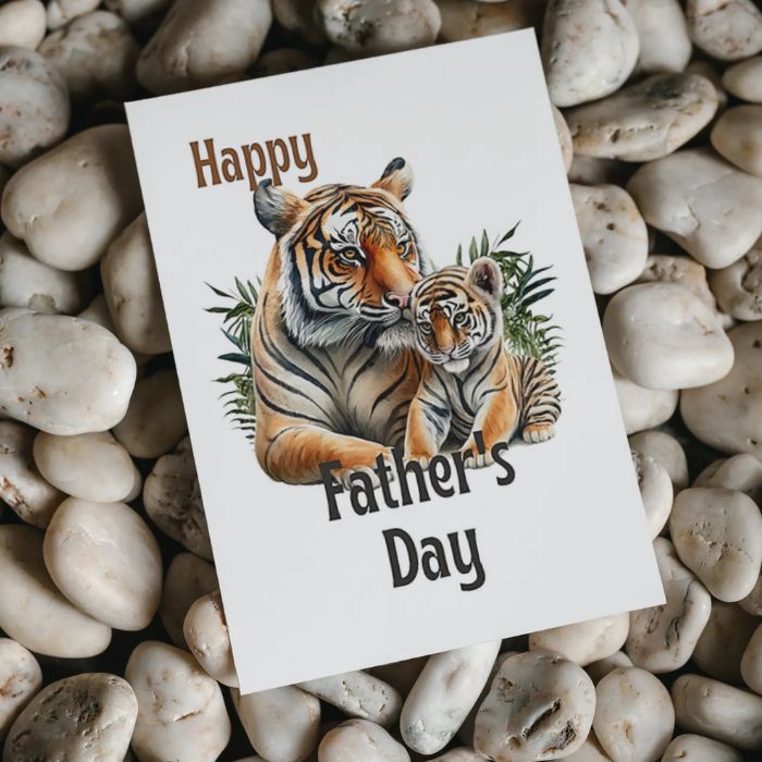 Printable Father's Day Card Tiger #2