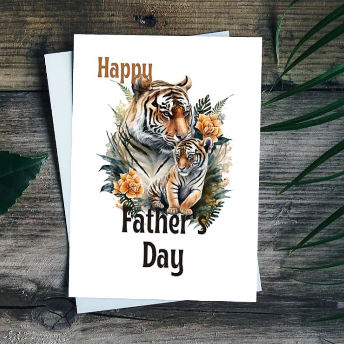 Printable Father's Day Card Tiger #3