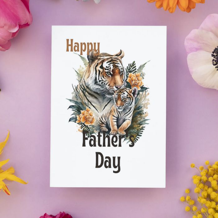 Printable Father's Day Card Tiger #3