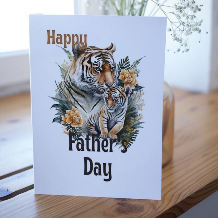 Printable Father's Day Card Tiger #3