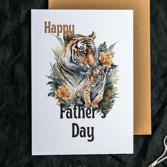 Printable Father's Day Card Tiger #3