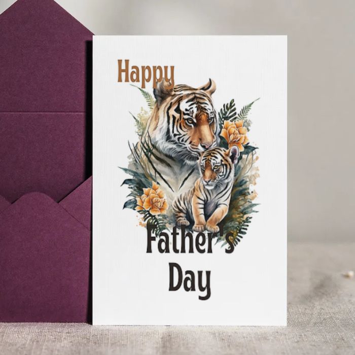 Printable Father's Day Card Tiger #3