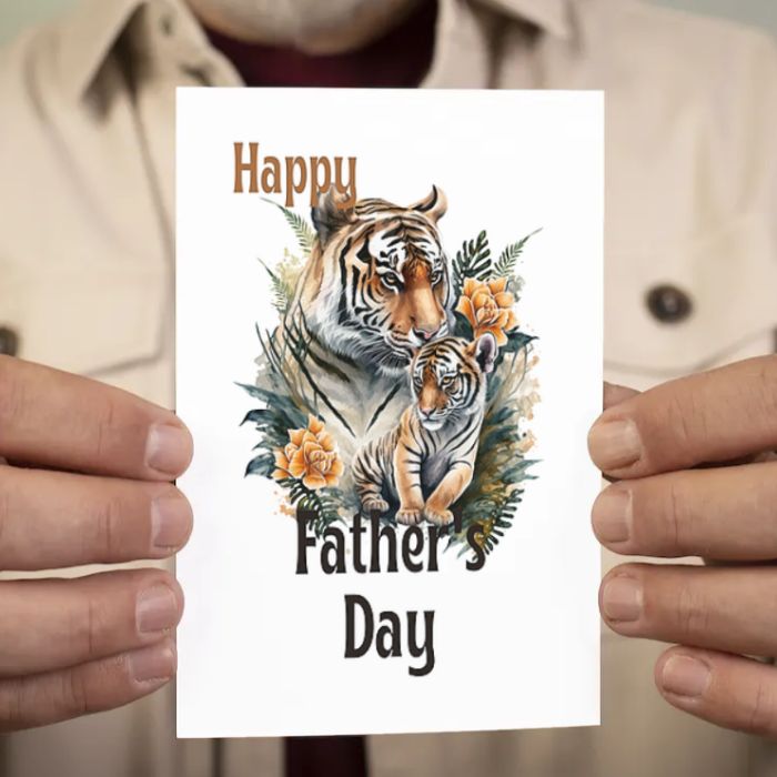 Printable Father's Day Card Tiger #3