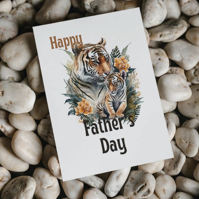 Printable Father's Day Card Tiger #3