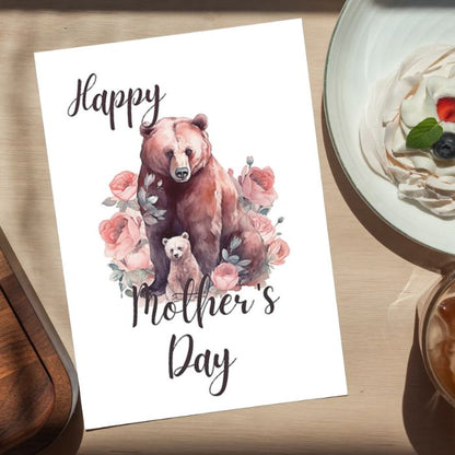 Printable Mother's Day Card Bear