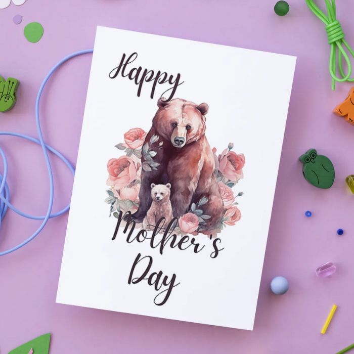 Printable Mother's Day Card Bear