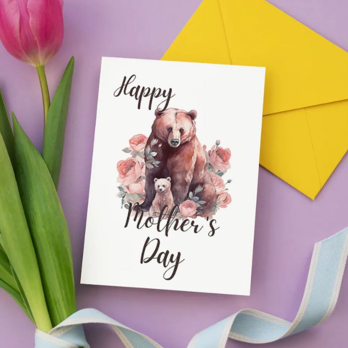 Printable Mother's Day Card Bear