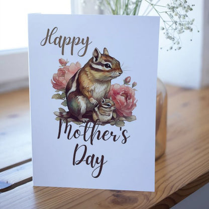 Printable Mother's Day Card Chipmunk