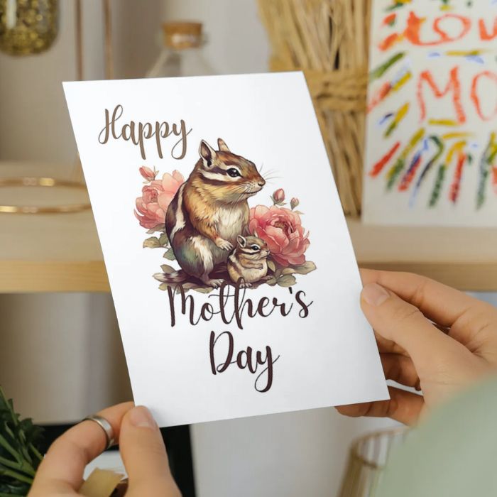 Printable Mother's Day Card Chipmunk