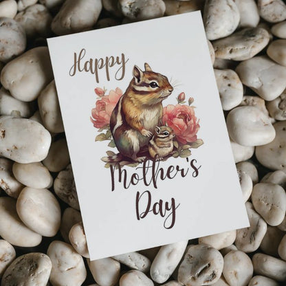 Printable Mother's Day Card Chipmunk