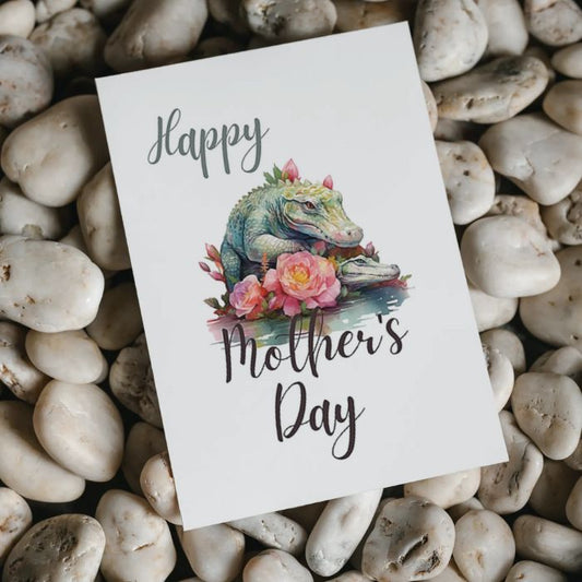 Printable Mother's Day Card Crocodile