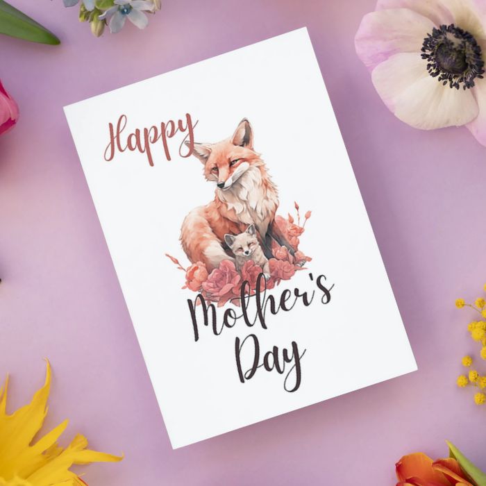 Printable Mother's Day Card Fox