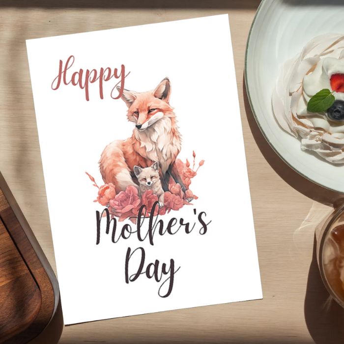 Printable Mother's Day Card Fox