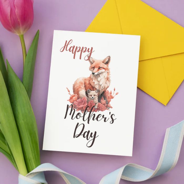 Printable Mother's Day Card Fox