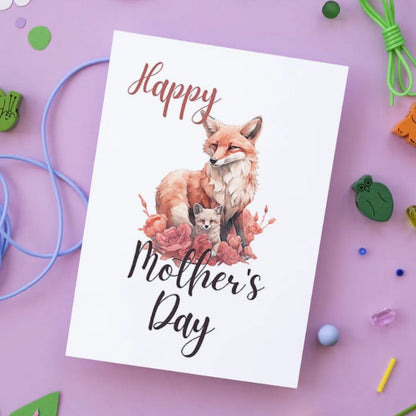 Printable Mother's Day Card Fox