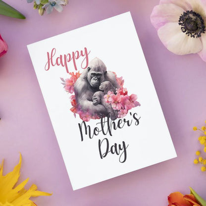 Printable Mother's Day Card Gorilla