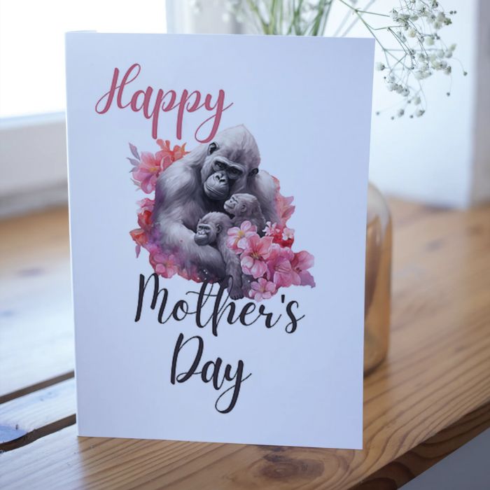 Printable Mother's Day Card Gorilla