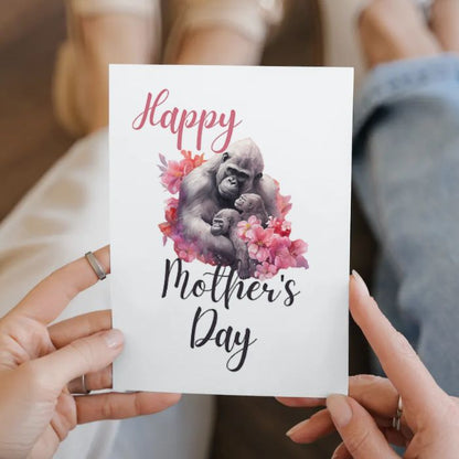 Printable Mother's Day Card Gorilla