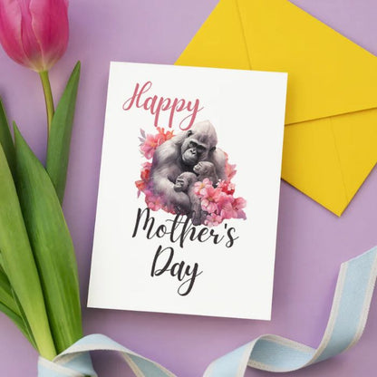 Printable Mother's Day Card Gorilla