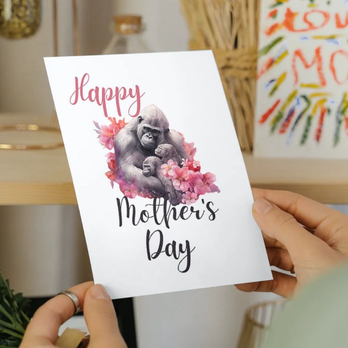 Printable Mother's Day Card Gorilla