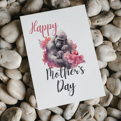 Printable Mother's Day Card Gorilla