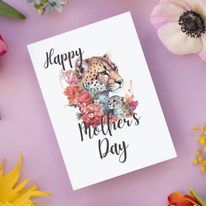 Printable Mother's Day Card Leopard #2