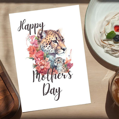 Printable Mother's Day Card Leopard #2