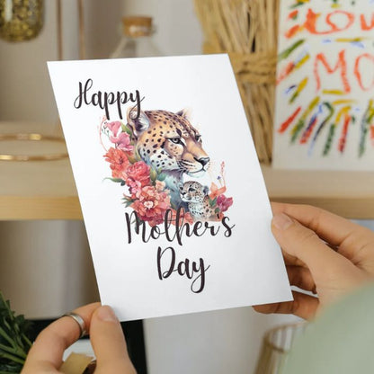 Printable Mother's Day Card Leopard #2